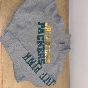 PINK NFL Packer Half Zip